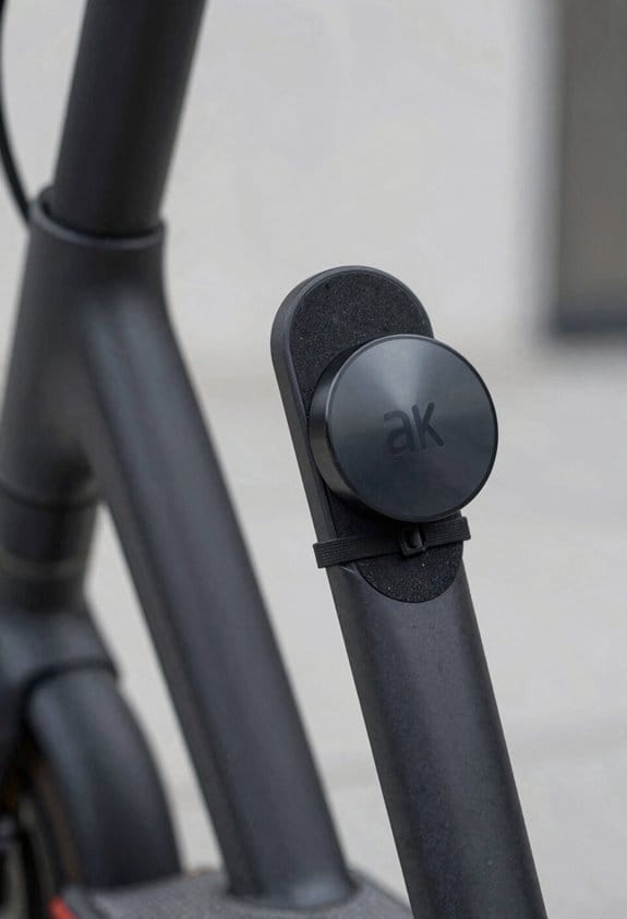 Where to Safely Mount an AirTag or Smart Tracker on Your Scooter Frame 4 adhesive pad plus cable tie
