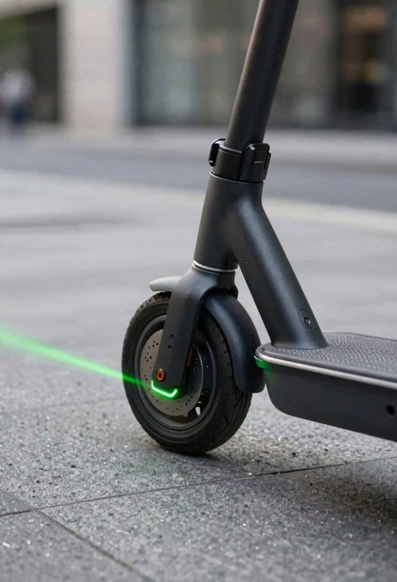 Why Laser Lane Guides Are Becoming Popular on Commuter Scooters 3 bright green 2 meter guide