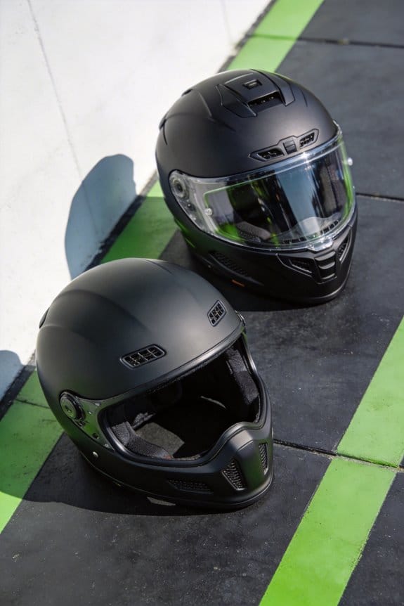 full face offers better protection