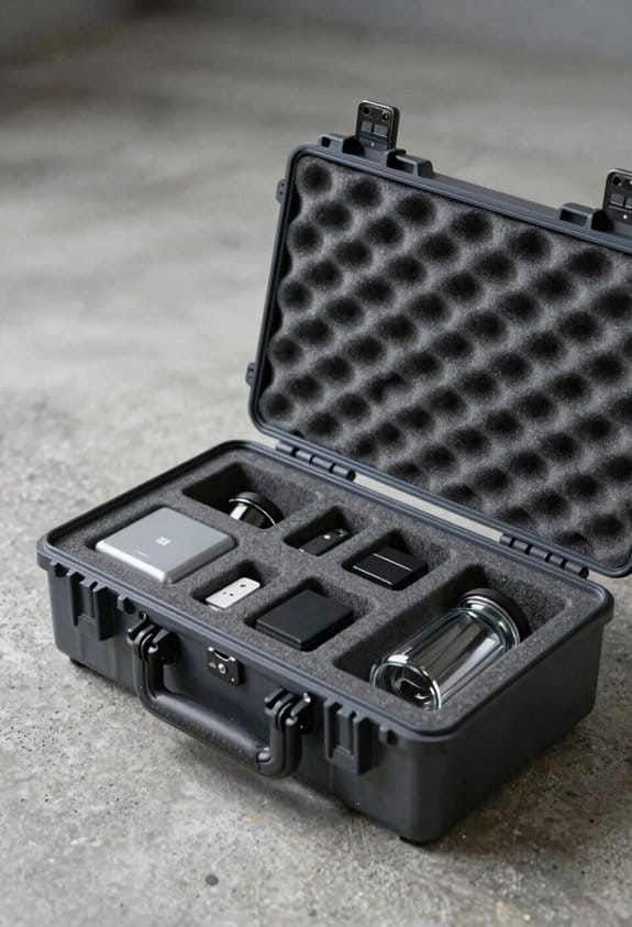 hard molded compartments protect