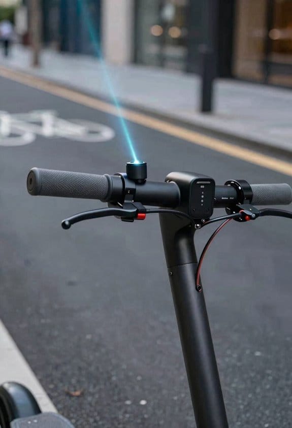 Why Laser Lane Guides Are Becoming Popular on Commuter Scooters 2 laser guided protected bike lanes