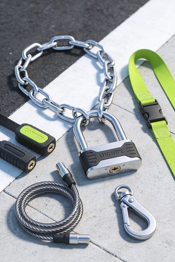 lock scooter to fixed object