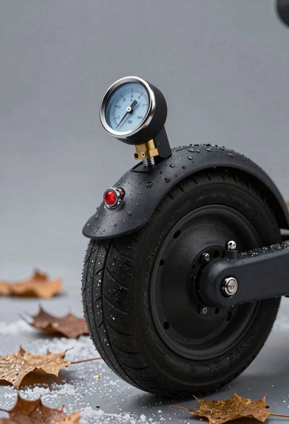 lower pressure for slippery conditions