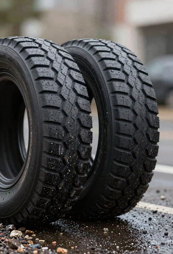 pneumatic tires outperform on wet gravel