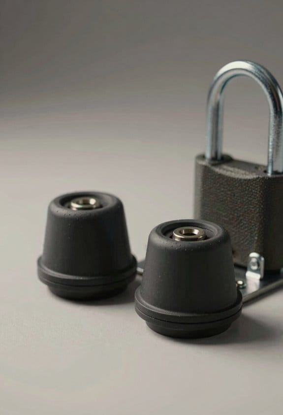 rubber bumpers stop u lock clatter