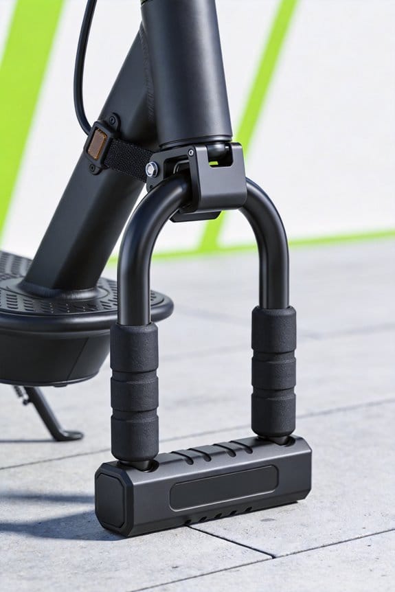 secure u lock to frame