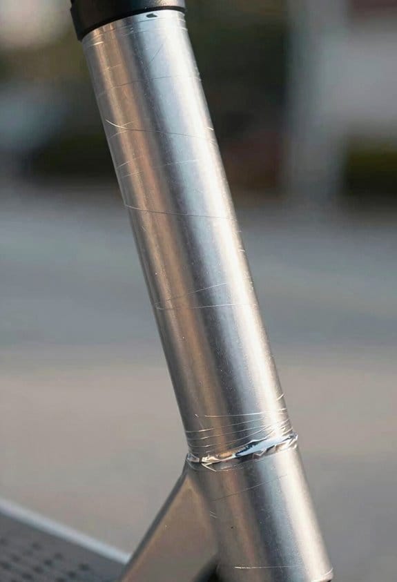 The Science of Reflective Tape Placement on Scooter Stems and Wheels 2 stem mounted reflective tape flashes