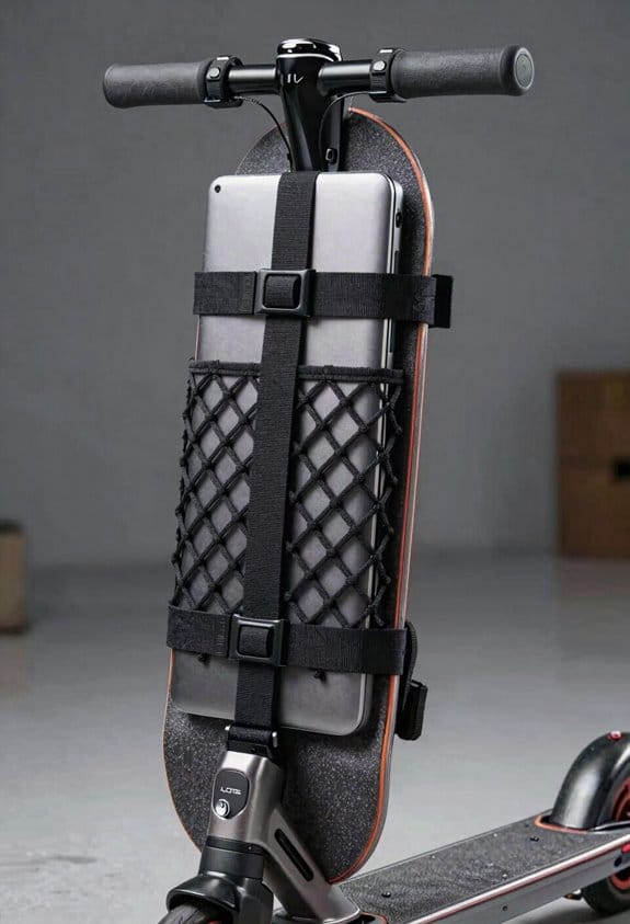 How to Carry Groceries and Laptops Safely on a Standing Scooter 1 strapped rear rack cargo system
