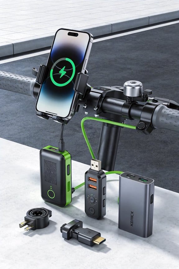 usb powered scooter commute accessories