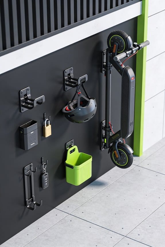 vertical apartment e scooter storage